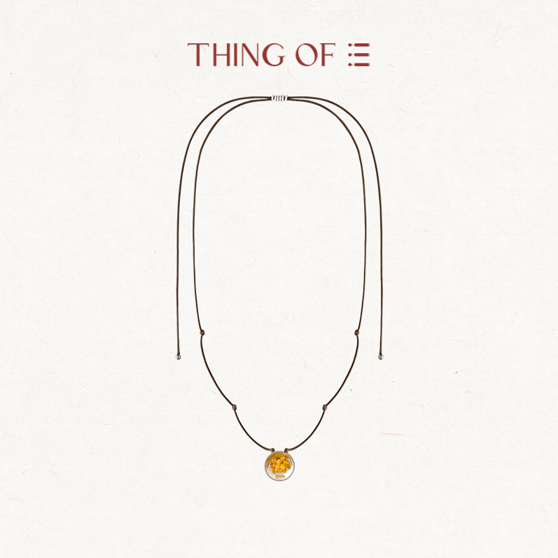 THING OF E【茶】系列 称心-弧面锤纹玛瑙组合编绳项链 小众高级