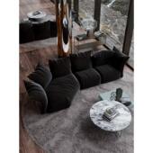 意奢花瓣沙发意式 极简布艺弧形沙发网红大小户型新款 异形创意沙发