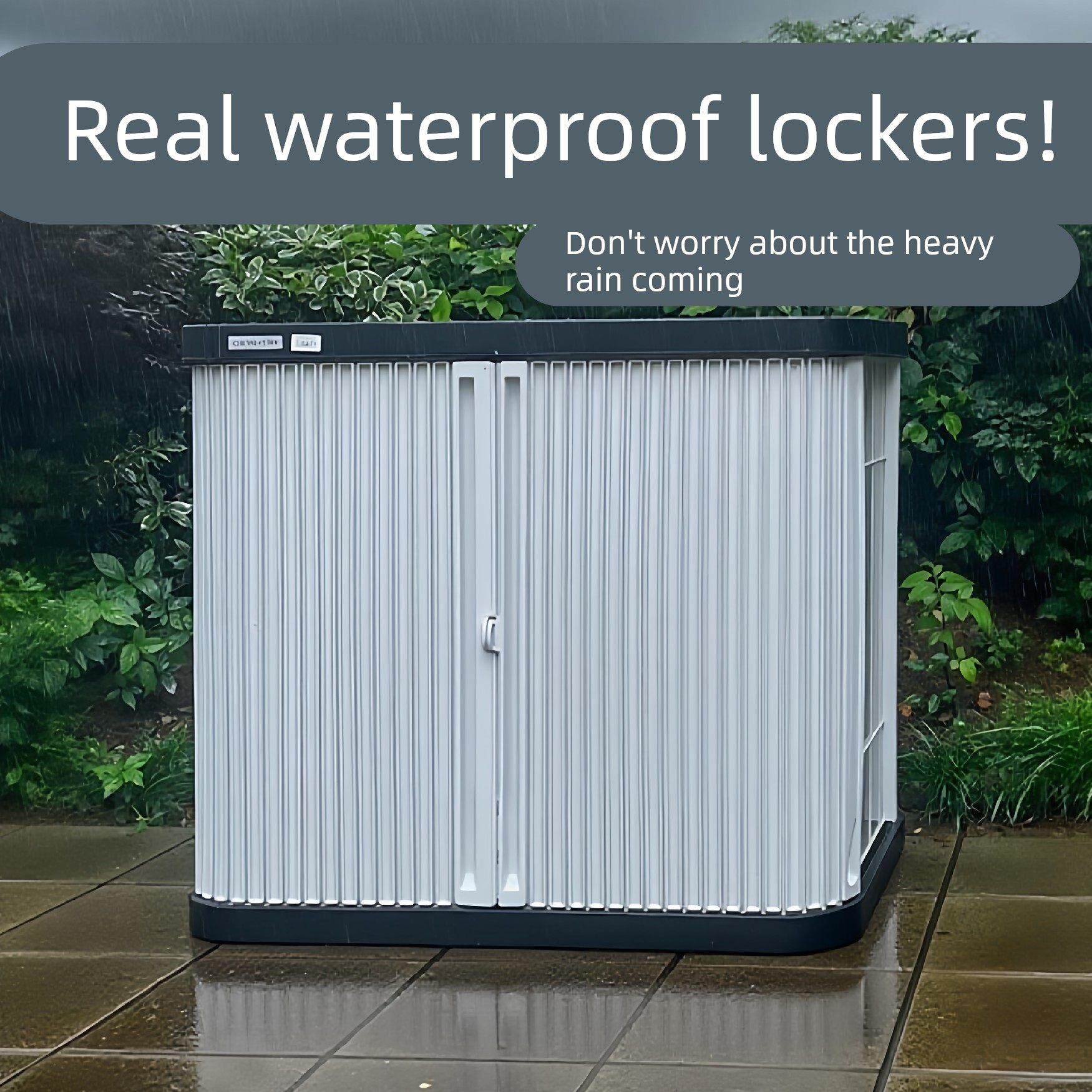防水防雨爱丽思户外阳台储物收纳柜庭院防晒置物工具架室外爱丽丝