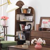 波尔角柜实木靠墙转角柜客厅家用沙发侧边床头落地置物收纳柜子