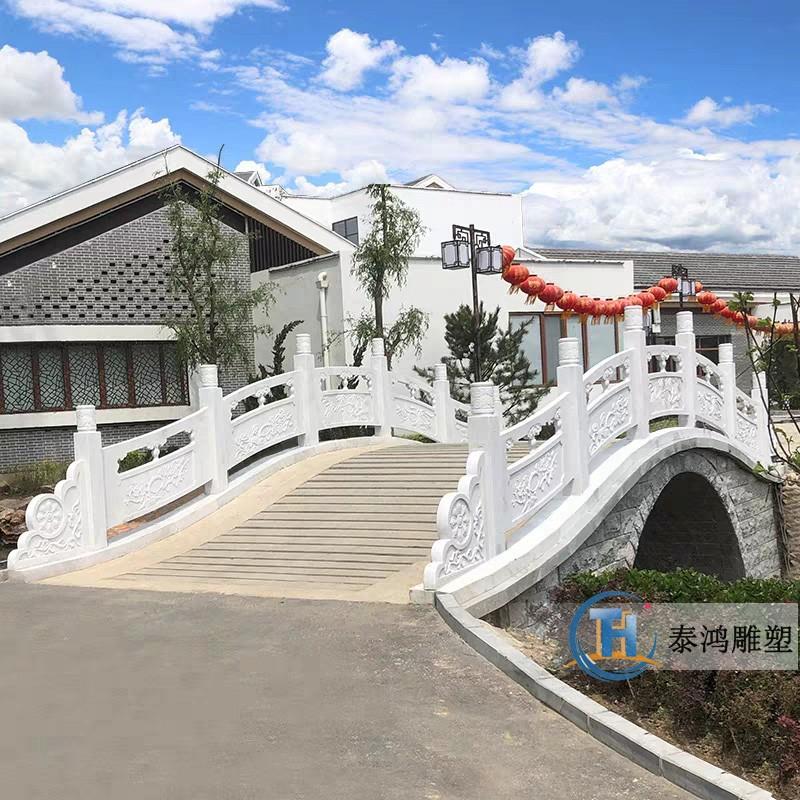 石雕栏板汉白玉石栏杆校园升旗台别墅庭院大理石拱桥河道护栏围栏