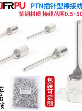 PTN/PTV1.25-10/1.25-13/2-18/5.5-13针型裸端子线鼻紫铜焊口加厚