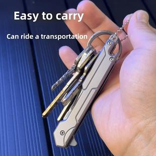 不锈钢多功能刀户外折叠钥匙炼刀锋利刀片便携式Edc手术处理迷你
