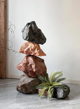 模拟浦黄山景观石泡沫景观石窗口景观石道具摄影商场展示摆件墙面