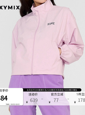 xexymix杰克茜韩国进口女短款抽绳暴汗拉链外套修身运动XTFJK30H3
