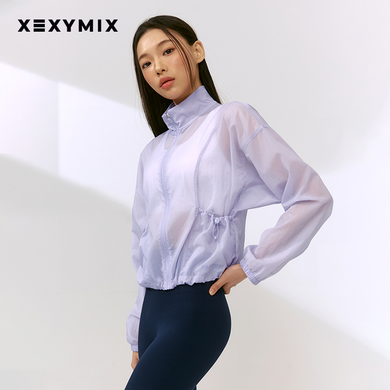 xexymix抽绳轻薄立领夹克