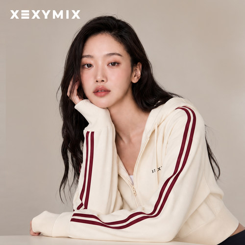 杰克茜秋冬连帽抓绒卫衣外套女