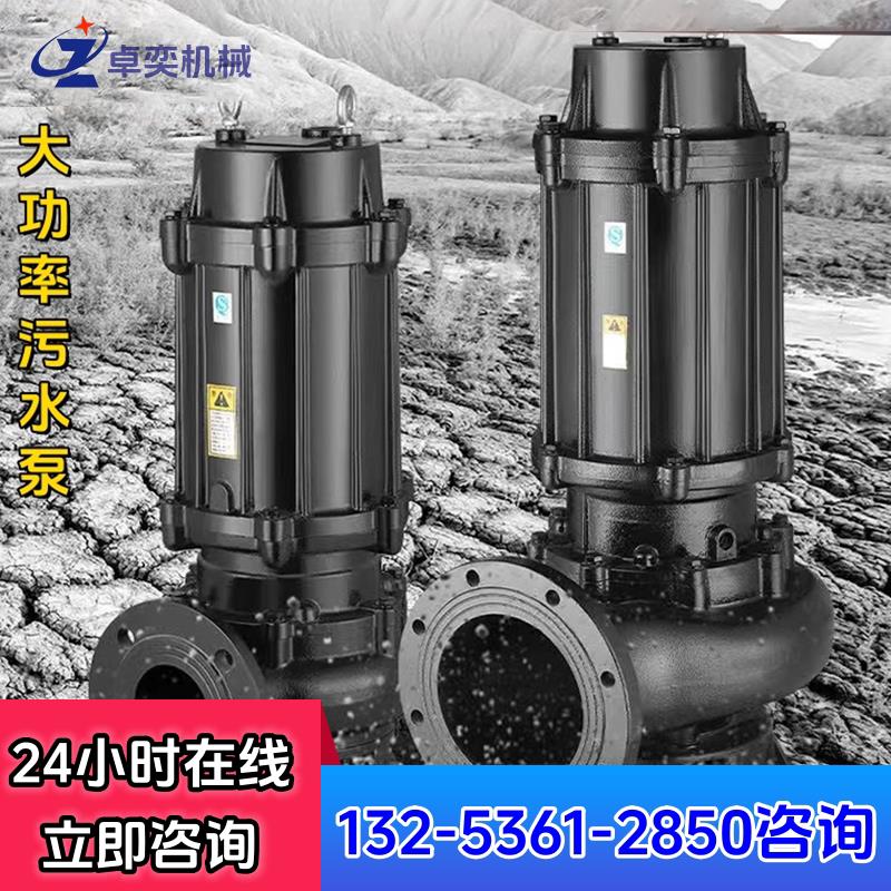 大功率污水泵三相污水泵380伏排污泵WQ大流量大型工地工程排污泵