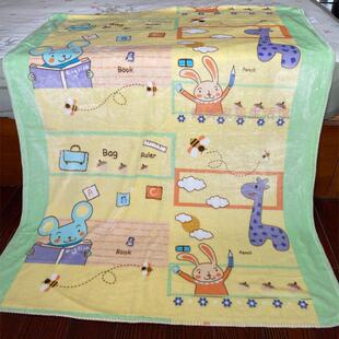 儿童婴儿毛毯卡通小被子双层加厚幼儿园午睡小毯子珊瑚绒宝宝盖毯