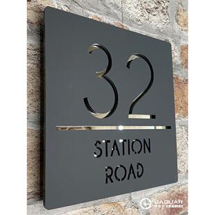 公司招牌不锈钢工作室门牌定制别墅户外不锈钢字标识牌金属广告牌