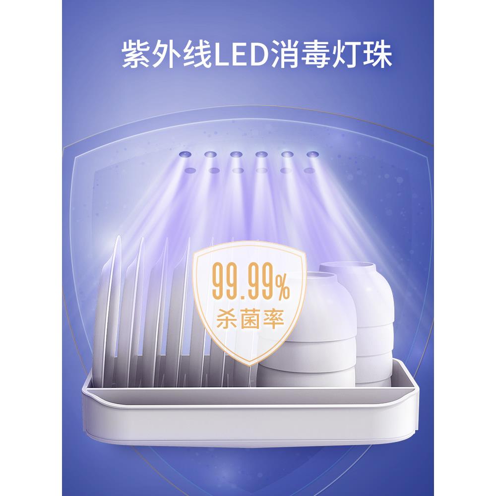 厨房消毒碗架沥水架碗碟碗盘柜置物装放碗筷晾餐具带盖子收纳盒箱图片