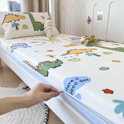 学生宿舍专用床笠床垫套保护套A面纯棉B棉牛奶绒秋冬六面全包床单