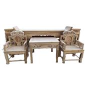 中国实木条纹白色残茬彷古抬头入口供桌佛供桌香纹北榆家具白胚