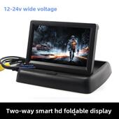 汽车 卡车车4.3英寸可折叠监视器双向屏幕汽车高清夜视后视图倒车