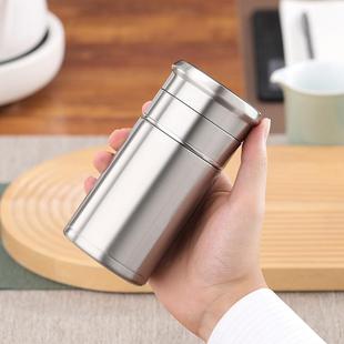 316不锈钢水杯便携式 茶水分离杯保温杯男士 茶杯旅行泡茶杯子
