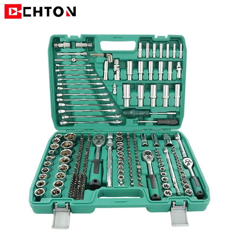 德国进口216件套铬钒钢多功能维修家用汽修棘轮扳手套筒组套PC组
