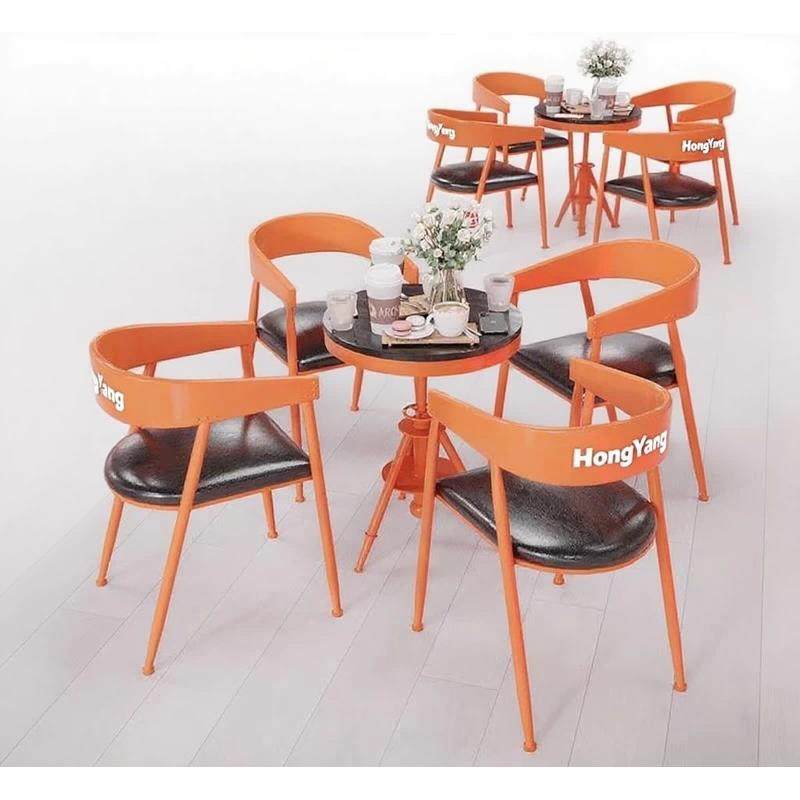 工业风桌椅组合奶茶店咖啡厅商用创意汽修店铺健身房休闲区洽谈桌