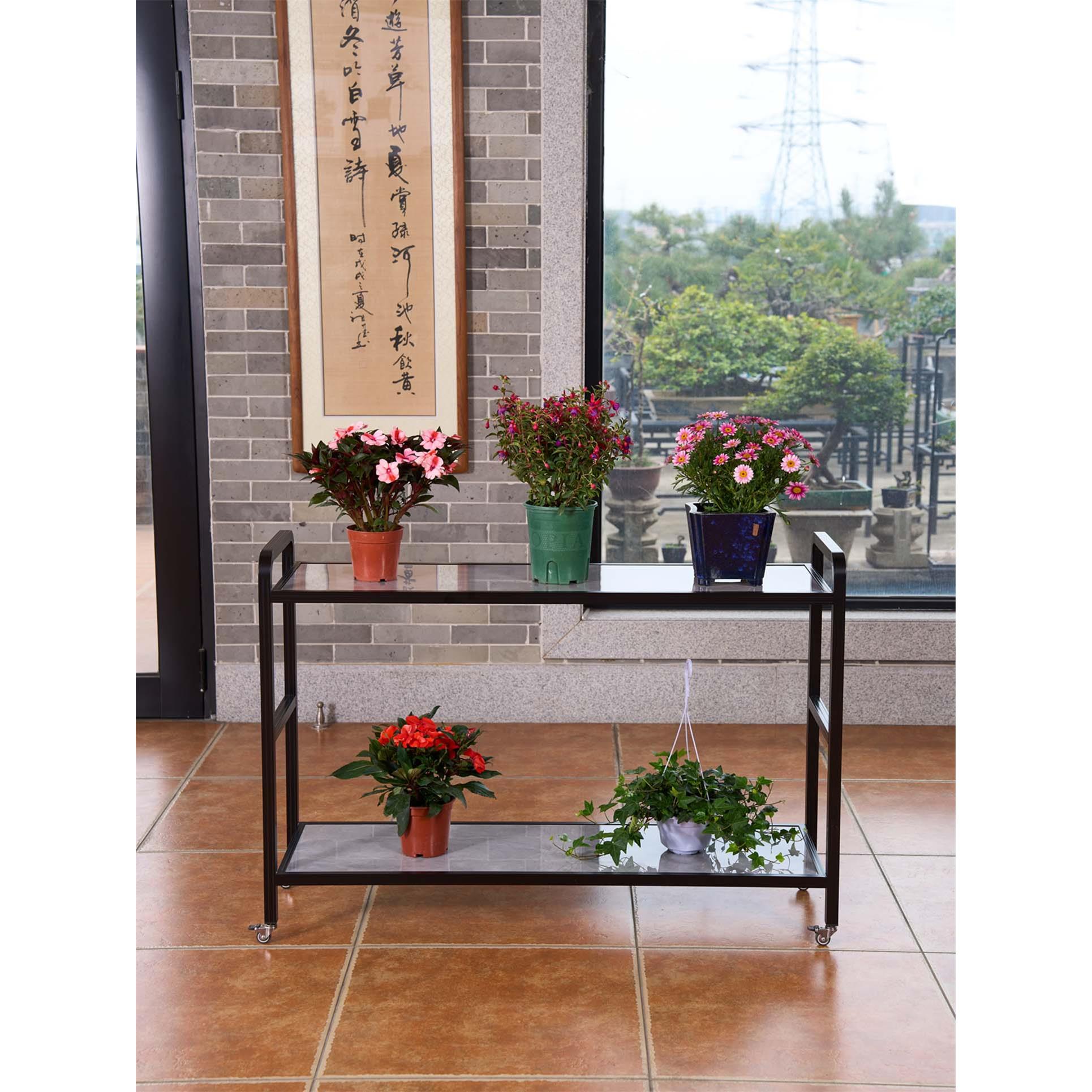 采购产品多层铝合金花架,室外盆景架,阳台植物架,客厅落地式花