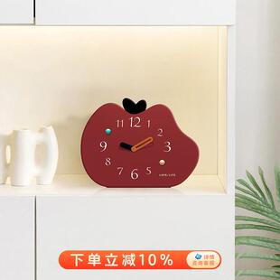 多巴胺客厅桌面时钟摆件装饰品创意玄关柜摆台式钟表座钟静音时钟