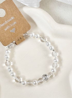 【天池】一味良方原创手工白色手串清冷感小众简约饰品串珠手链