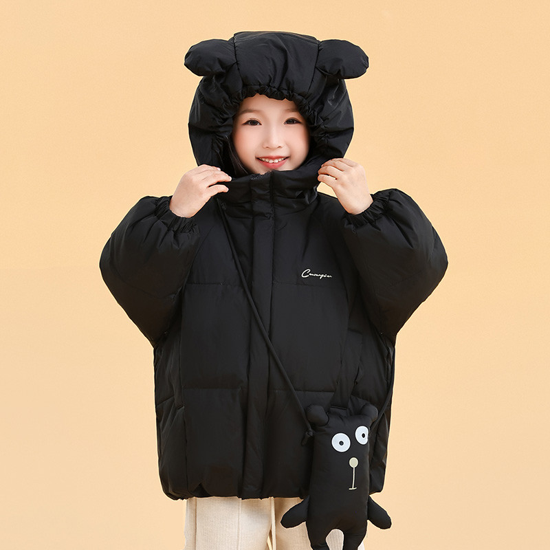 儿童冬季羽绒服卡通鸭绒时髦上衣