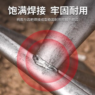 热销三齿耙子农用种菜种菜专用工具耙子种地的铁齿耙挖地钉耙松土
