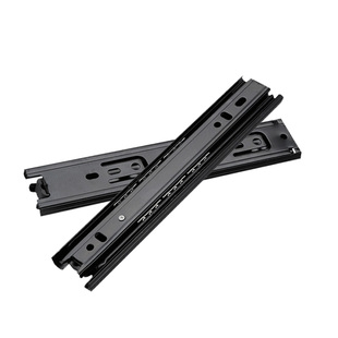 热销二节轨三节抽屉轨道床头柜滑轨滑道键盘导轨道轨滚珠滑轮五金