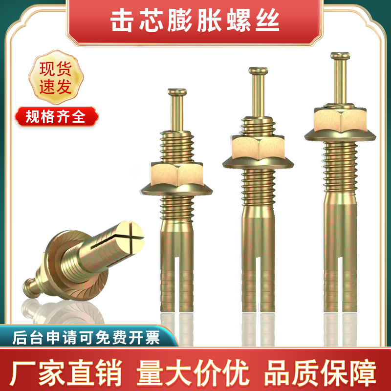 热销一钉得击芯膨胀螺丝敲击式膨胀螺栓举升机膨胀螺丝M6-M30