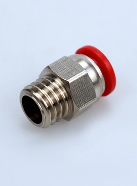 热销气管快插气动接头红色帽螺纹直通PC6-01 PC8-02 PC10-02/12-0