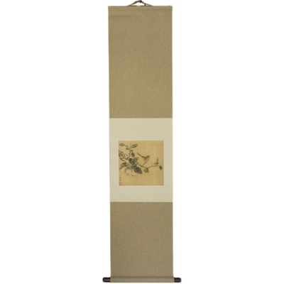 热销是名一鹿  宋小品花鸟挂画中式禅意装饰画卷轴蔷薇桃花茶空