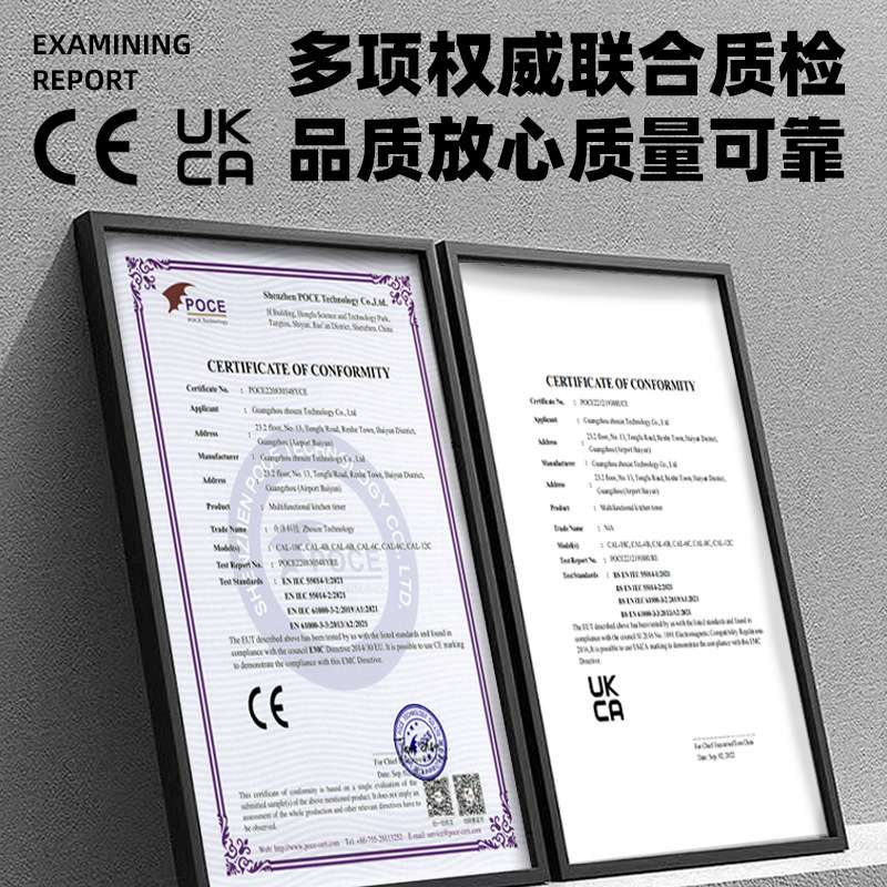 厨房计时器 提醒器声音大跨境爆款商用欧规八通道不锈钢定时器