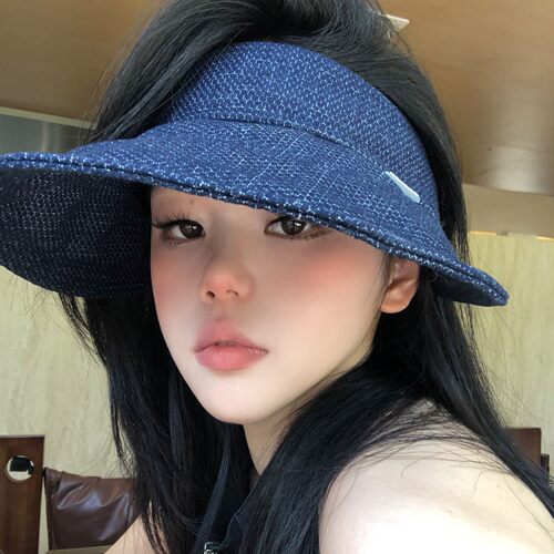 OuiPack 老钱风牛仔空顶防晒帽女2026夏季大帽檐太阳帽子