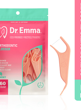 Orthodontic dental floss 60 pieces per bag pink