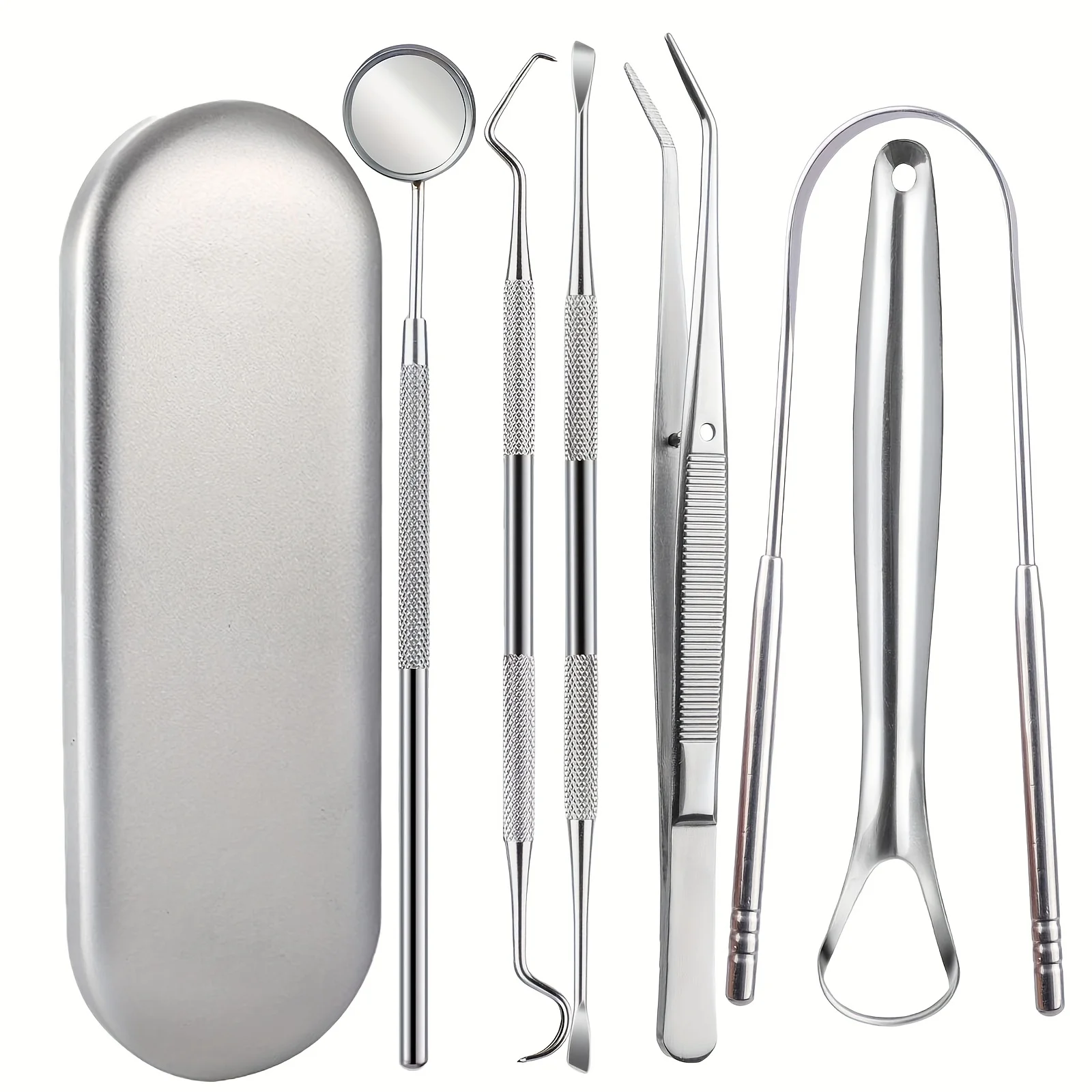 6pcs Stainless Steel Dental Cleaning Kit for Adults & Pets