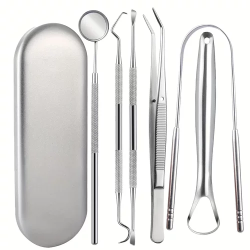 6pcs Stainless Steel Dental Cleaning Kit for Adults & Pets