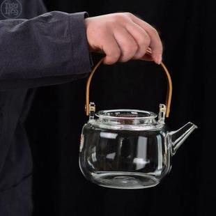 煮茶壶家用电陶炉专用蒸煮茶器大容量玻璃泡茶单壶养生围炉烧水壶
