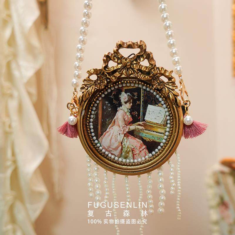 覆古森林手作创意欧式浮雕树脂相框珍珠画框家居摆饰装饰雕花壁挂