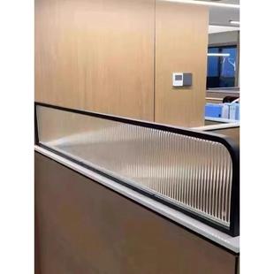 餐厅玻璃屏风轻奢卡座隔断饭店火锅店矮墙围栏遮挡装饰