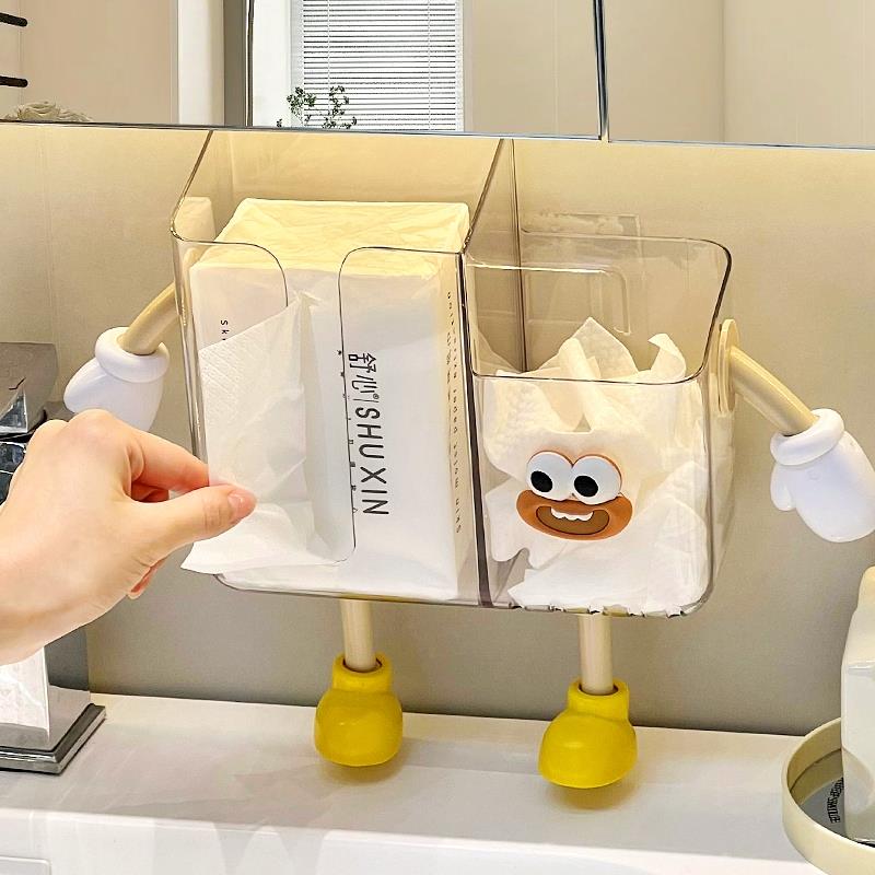 洗脸巾二合一收纳盒壁挂式大号放废弃二次利用卫生间洗面巾置物架