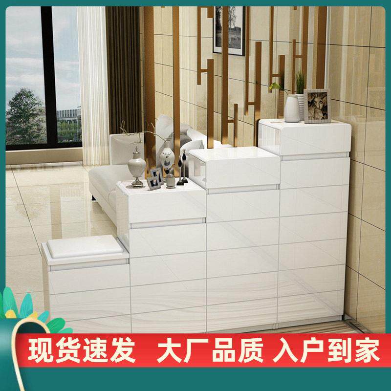 简约现代烤漆鞋柜高低组合门厅玄关隔断柜储物柜北欧鞋柜家用门口