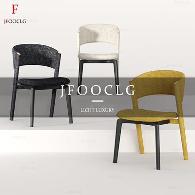 意式极简轻奢餐椅现代家用简约不锈钢CC椅高端设计师奢石餐桌椅子