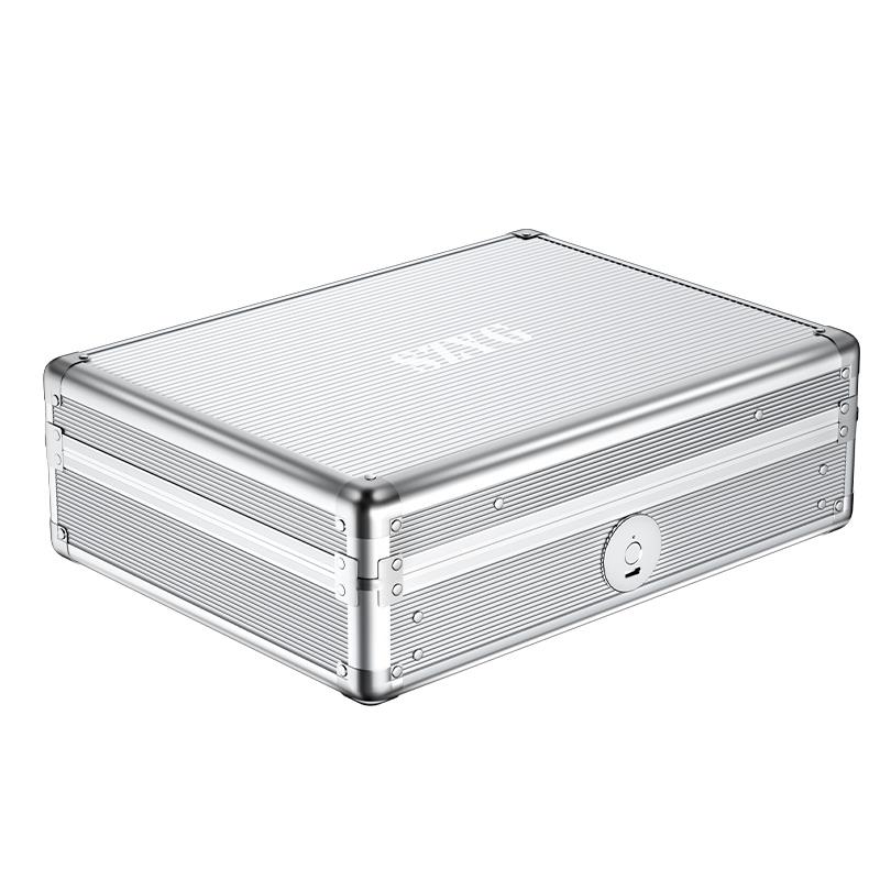 SZYG指纹密码收纳盒箱智能家用办公物品贵重ipad平板证件保管箱