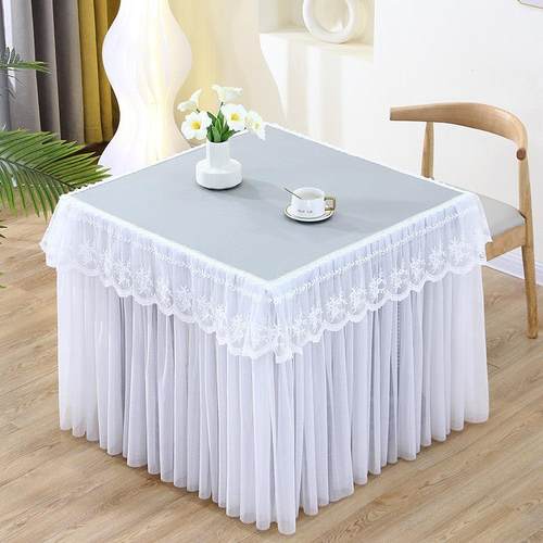 夏季正方形烤火桌罩薄款电炉罩套茶几桌罩套防水皮革麻将机桌罩套