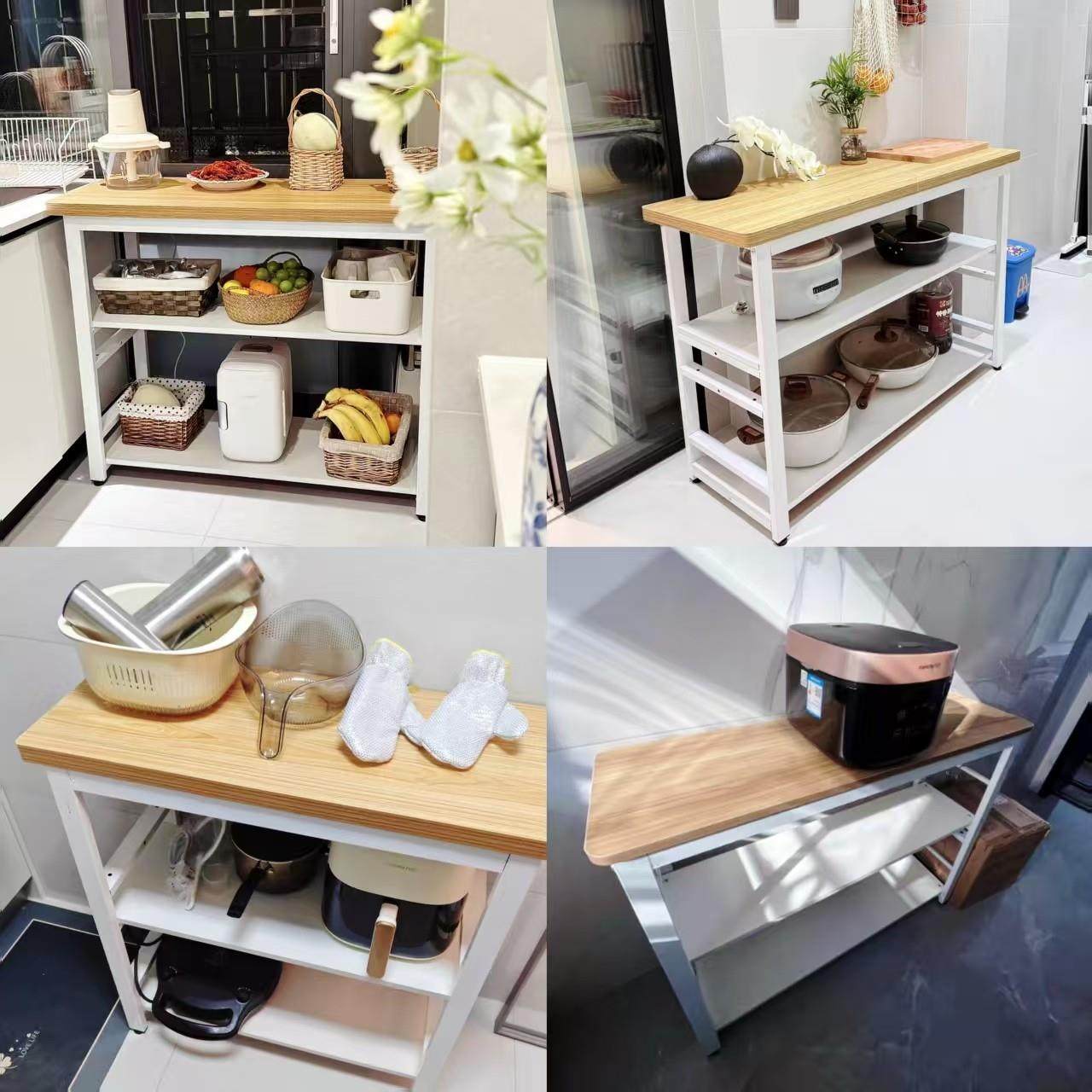 厨房置物架落地多层多功能收纳架橱柜货架储物架家用切菜桌操作台,厨房/烹饪用具,厨房置物架/置物柜/角架,淘宝优惠券,粉丝福利购,淘宝优惠卷