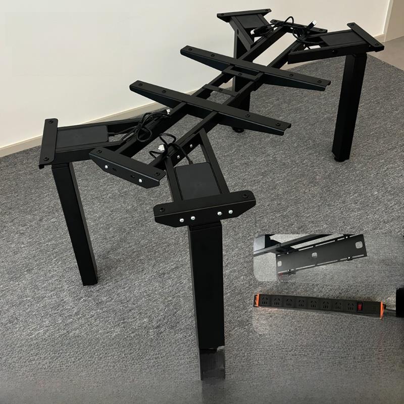 电动可调桌架桌腿电脑桌办公会议咖啡桌大桌实木大承重四电机四脚
