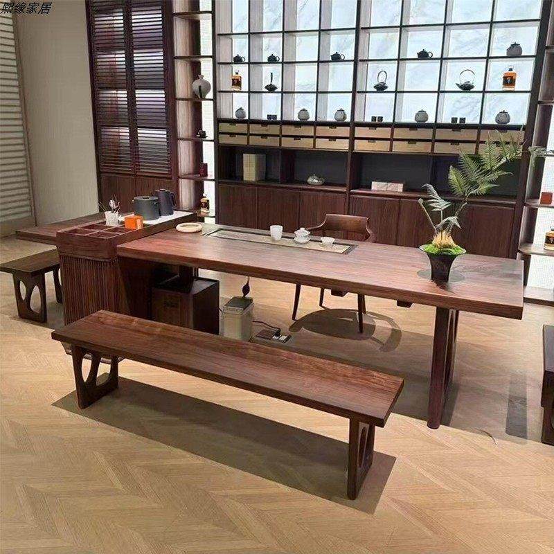 宋氏美学北美黑胡桃木实木茶桌椅组合设计师款家用办公大板泡茶台,住宅家具,家用茶台/茶桌,淘宝优惠券,粉丝福利购,淘宝优惠卷