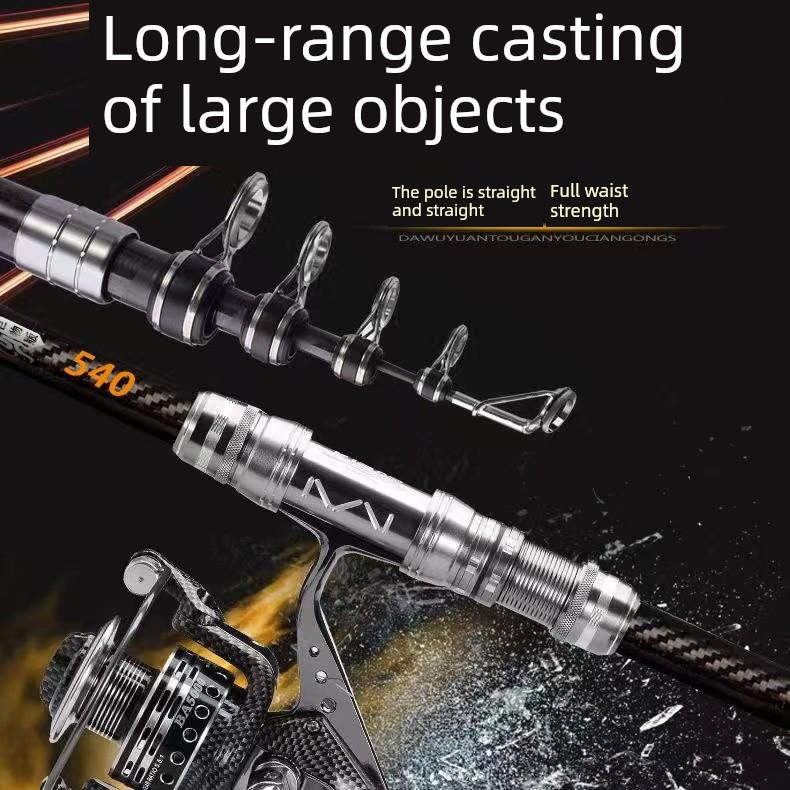 螺纹钢远程铸造杆海杆碳超轻和硬4.65米鱼竿海上钓鱼投掷杆海杆投