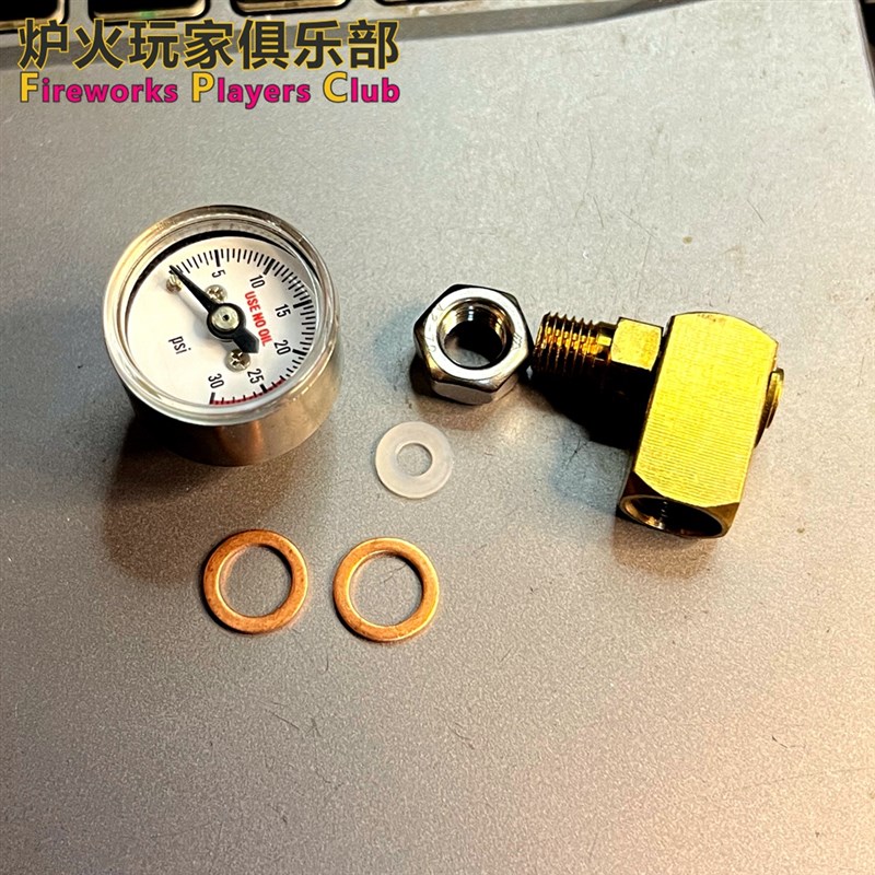 金属微型压力表气化酒精炉配件30psi测压表轴向迷你型精准耐高温