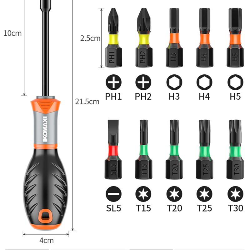 螺丝刀套装工具十字一字起子批头多功能梅花大全家用改锥两用