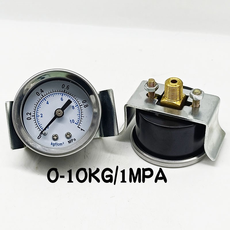 Y40ZV轴向带支架气压力表GU40mm表盘真空表点胶机喷涂压屏机10KG